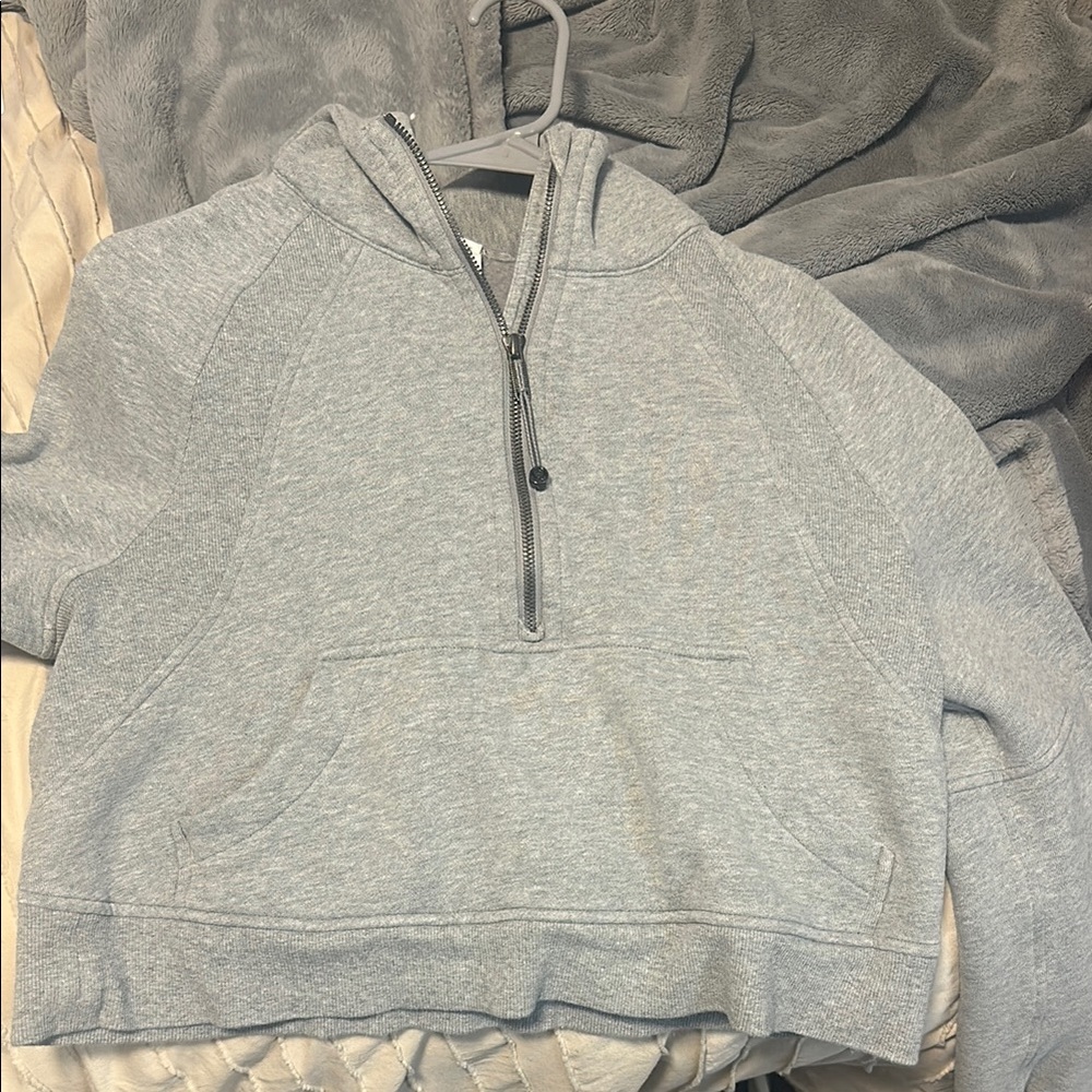 NWT Light Gray Half-Zip Lululemon Scuba